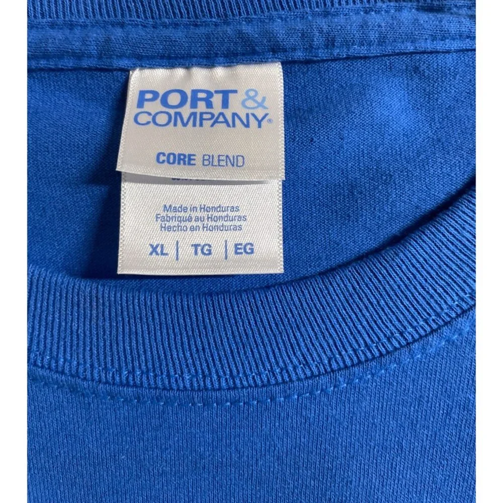 Vintage Logo University of Dayton UD Flyers Blue Graphic T-shirt Mens Size XL - Picture 6 of 7